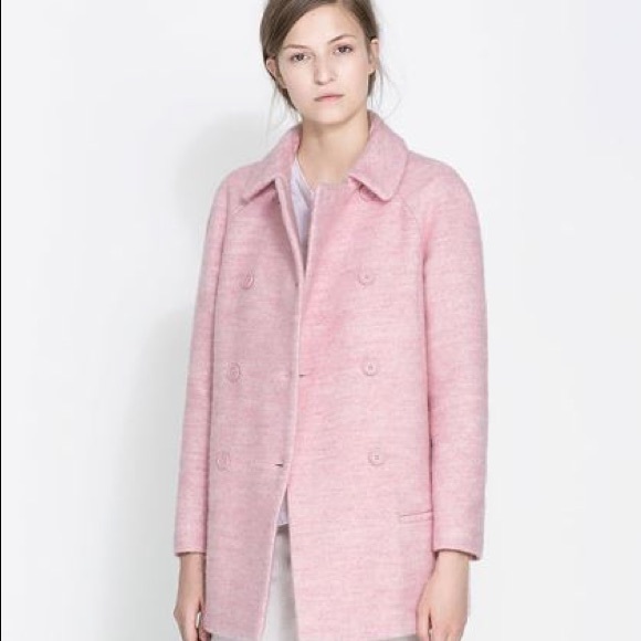 zara pink coat 2018